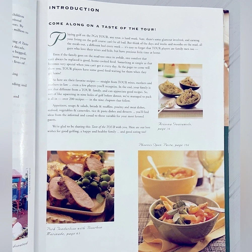 A Taste Of The Tour Cookbook PGA TOUR Wives Association Recipes Hardcover 2000